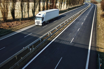 Truck on the road