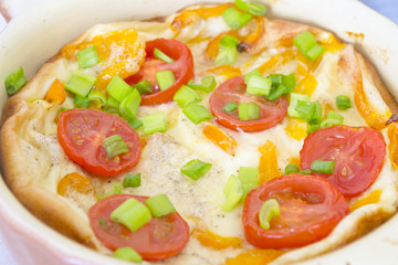 Omelet with Herbs and Tomatoes