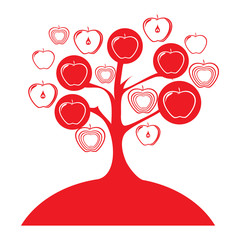 fruits tree apples design