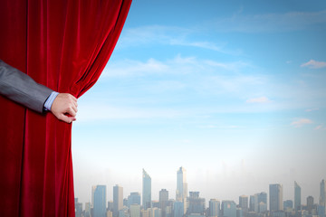 Red curtain