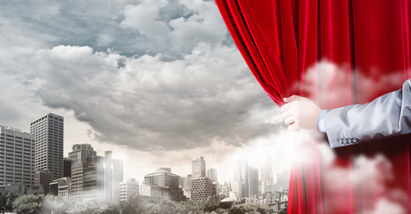 Red curtain
