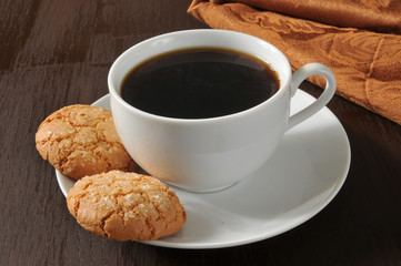 Almond cookies and coffee
