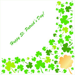 Clovers background on St. Patrick's Day