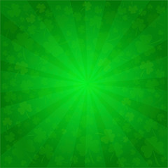 Clovers background on St. Patrick's Day