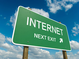 Road sign to internet