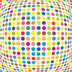 Vector illustration colored dots.