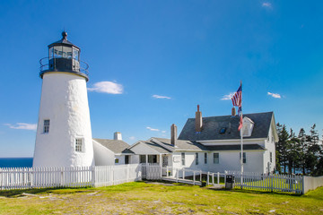 Fototapeta na wymiar Pemaquid Point Lighthouse, Maine, USA