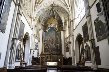Fototapeta na wymiar Majestic interior of the Cathedral Toledo, Spain. Declared World