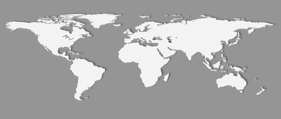 Fototapeta na wymiar 3d vector world map illustration.
