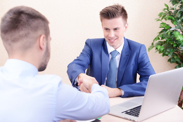 Obraz premium Job applicant having interview