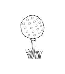 sketch of the golf ball
