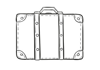 sketch of the suitcase - obrazy, fototapety, plakaty