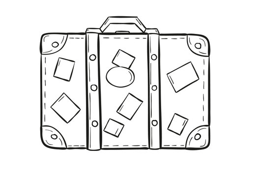 sketch of the suitcase