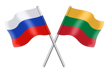 Flags: Russia and Lithuania