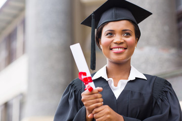 young afro american graduate