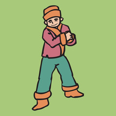 Chinese boy pay respect