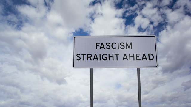 Sign Fascism Clouds Timlapse