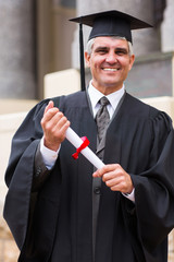 middle aged male graduate