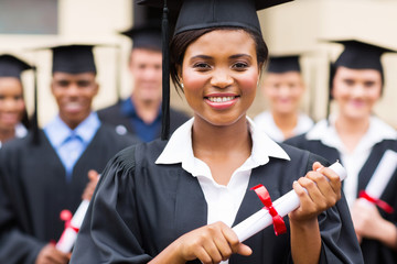 confident african american female graduate