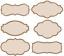 Set of vector decorative labels