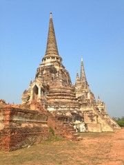 the old pagoda at ayutthaya,thailand