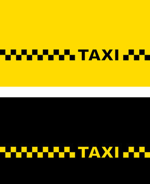 Yellow And Black Taxi Card