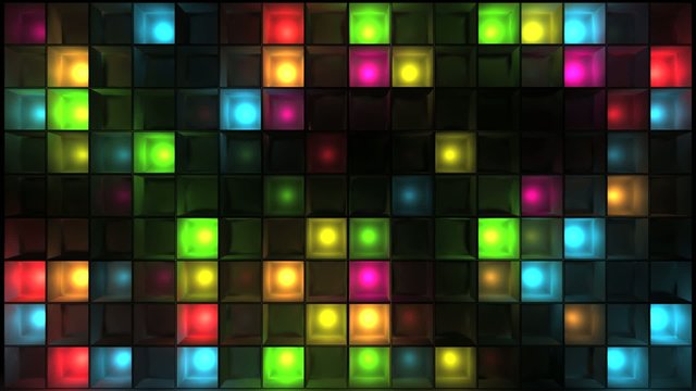 Wall of flashing lights - Discotheque loop