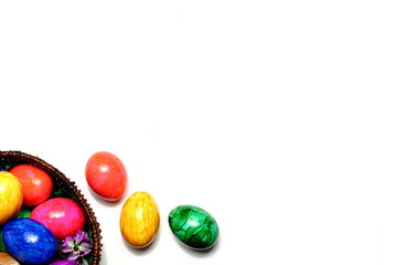 Ostereierdeko mit Textfreiraum