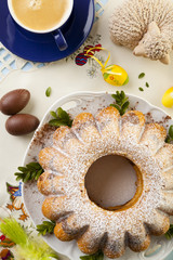 Easter marble ring cake