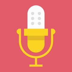 Vector Microphone or Audio Recording Icon