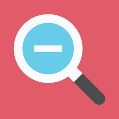 Vector Search and Minus Sign Icon
