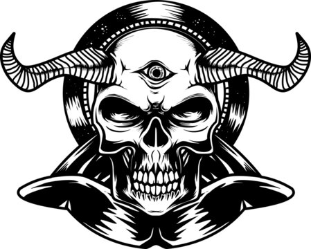 Black and White Devil Torso