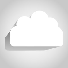 Cloud icon over white background
