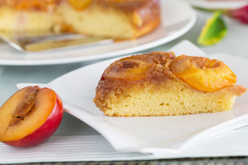 Slice of plum cake