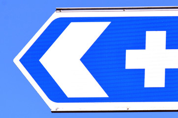 Hospital Road Sign