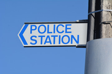 Fototapeta premium Police Road Sign