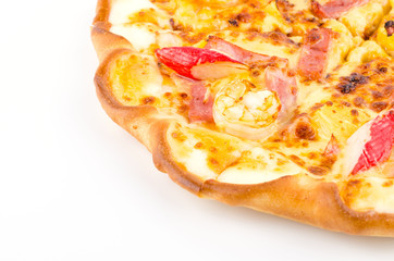 Pizza isolated white background