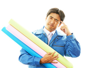 頭痛を訴える作業員