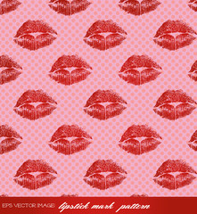 eps Vector image:lipstick mark pattern