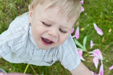Unhappy baby boy