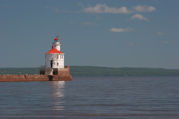 Fototapeta na wymiar Wisconsin Point Lighthouse