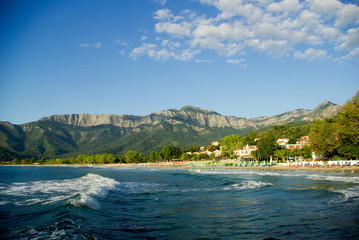 Golden beach, Thassos Island, Greece.