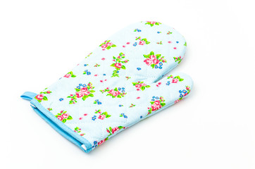 Oven glove isolated white background