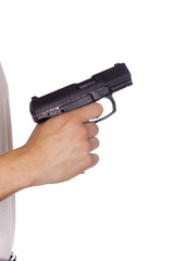 Pistol in hand