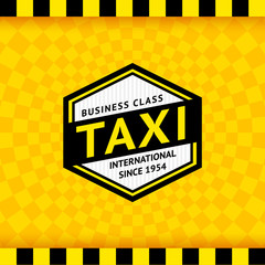 Taxi symbol with checkered background - 09