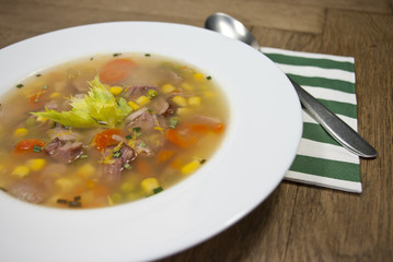 smoked broth soup