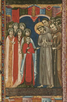 Tafelbild der heiligen Klara von Assisi, Italien
