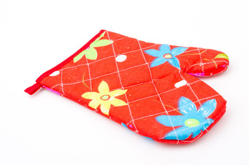 Oven gloves isolated white background