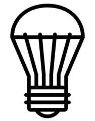 Fototapeta na wymiar LED light bulb vector icon