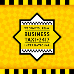 Taxi symbol with checkered background - 13